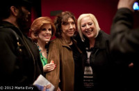 Kat Kramer, Lily Tomlin and SKY Palkowitz pose for the Papparazzi.