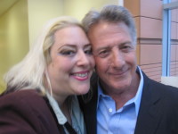 He called me Bubbala and pinched my cheeks! SKY with fellow actor, Dustin Hoffman.