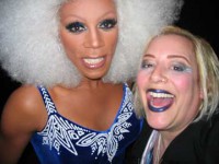 Sky with the infamous RuPaul. Now who's a bigger drag queen? Okay??
